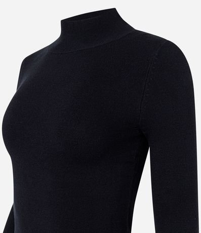 Blusa en Tricot con Manga Larga y Cuello Alto 2