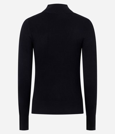 Blusa en Tricot con Manga Larga y Cuello Alto 3