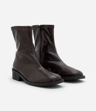 Bota Sock Boots en PU con Salto Bloco 2