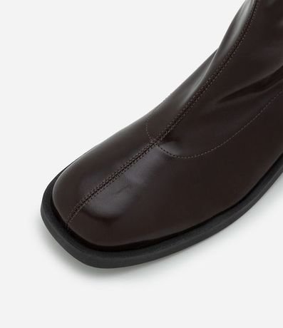 Bota Sock Boots en PU con Salto Bloco 3
