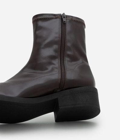 Bota Sock Boots en PU con Salto Bloco 4