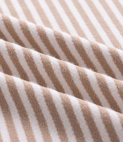 Pijama Larga de Rayas en Viscosa con Pantalón Liso 6
