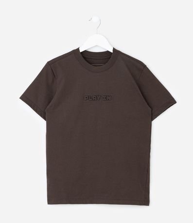 Remera Infantil en Algodón con Lettering Embossed – Talle 5 a 14 años