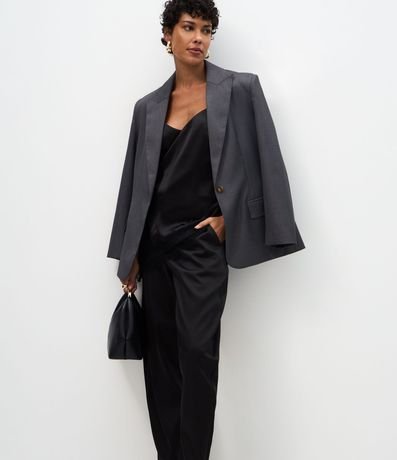 Pantalón Wide Leg Satinada con Trabillas en la Cintura 2