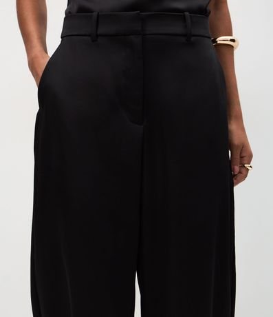 Pantalón Wide Leg Satinada con Trabillas en la Cintura 4