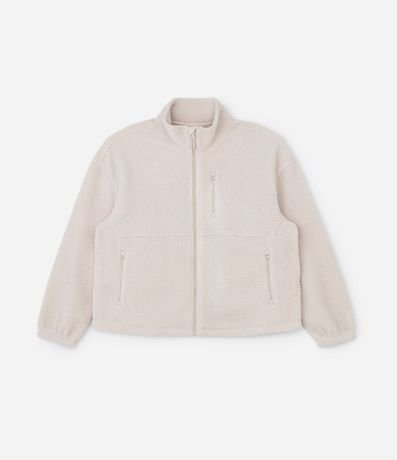 Campera Deportiva en Sherpa con Cuello Alto Curve & Plus Size 5