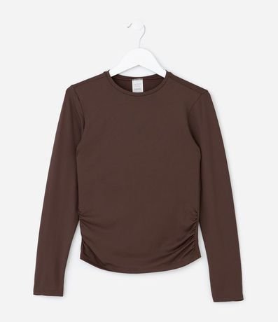 Remera Infantil Baby Look en Poliamida con Frunce Lateral – Talle 5 a 14 años 2