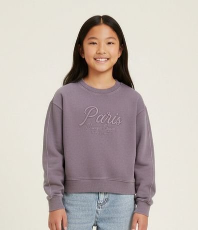 Saco Infantil Relajado con Lettering en Relieve – Talle 7 a 16 años