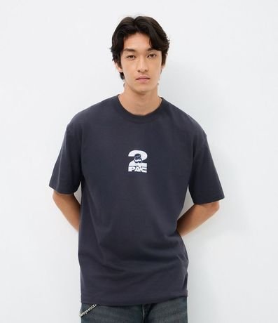 Remera Relaxed Manga Corta en Algodón Tupac