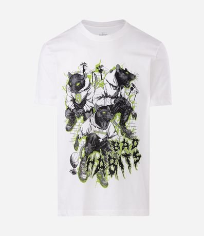 Remera Manga Corta con Estampado Bad Habits 5
