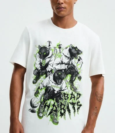Remera Manga Corta con Estampado Bad Habits 4