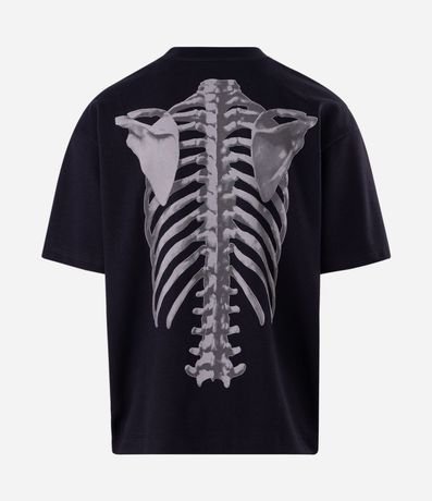 Remera Overboxy en Algodón con Estampado Lettering Brutal y Esqueleto 6