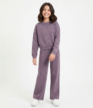 Pantalón Infantil en Algodón con Felpa Lavado – Talle 7 a 14 años