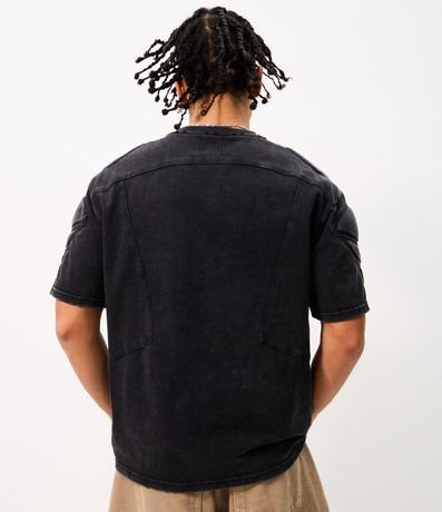 Remera Boxy Desteñida con Hombrera 5