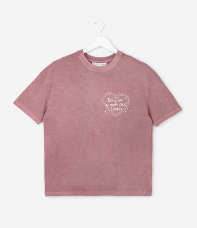 Remera Over Infantil con Lettering Mini Pretty – Talle 7 a 14 años