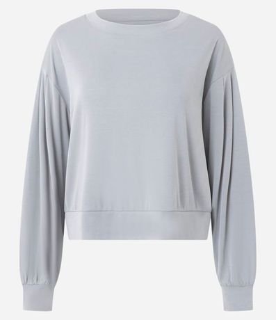 Saco Cerrado Boxy Deportivo en Microfibra con Manga Abullonada 5