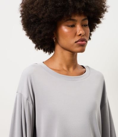Saco Cerrado Boxy Deportivo en Microfibra con Manga Abullonada 3