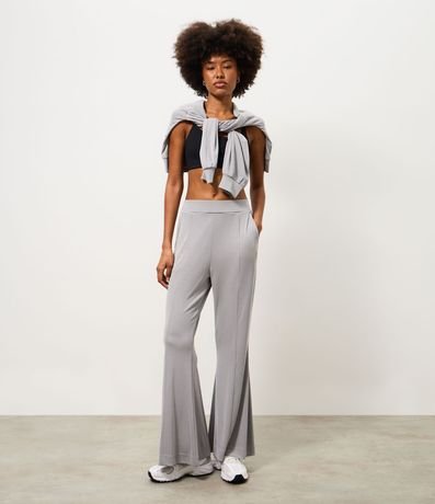 Pantalón Flare Deportiva en Microfibra