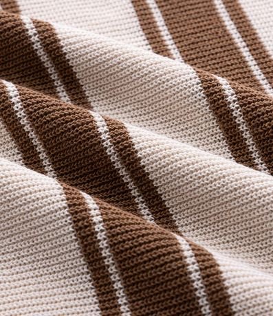 Remera Body Manga Corta con Efecto Punto y Rayas 8