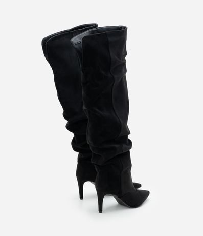 Bota Over The Knee en Gamuza con Caída Fruncida 5