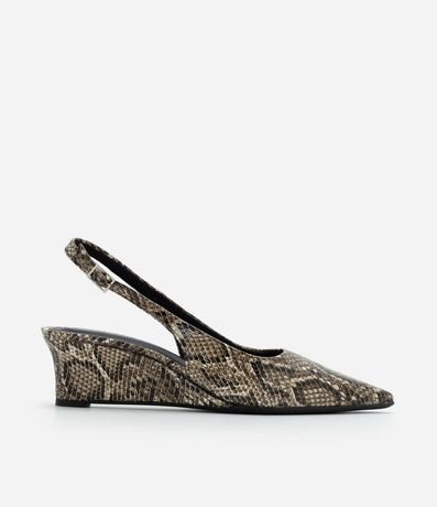 Zapato Slingback en PU con Salto Anabela