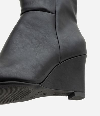 Bota Caña Larga en PU con Salto Anabela y Punta Fina 5