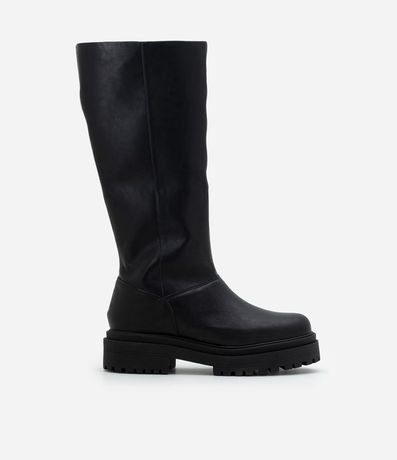 Bota Ca�a Larga en PU con Suela Track