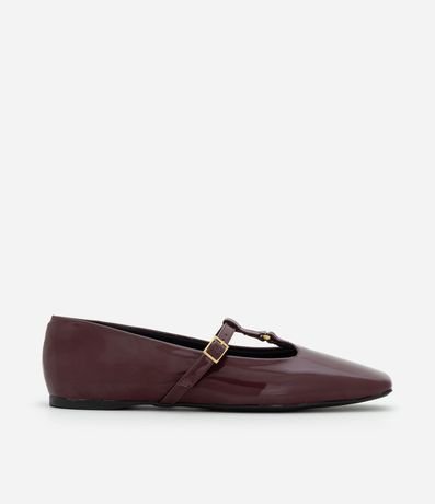 Ballerina PU con Punta Cuadrada y Salomé