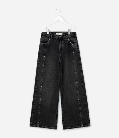 Pantalón de Jean Negro con Tachuelas Laterales - Talle 5 aos 16 años 2