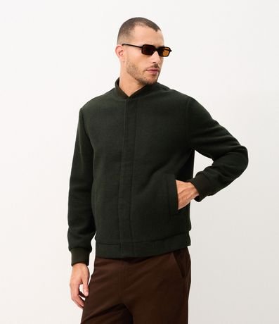 Campera Bomber en Polyvelour con Cremallera