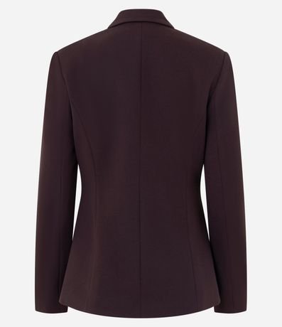 Blazer Acinturado en Punto Roma con Cuello Solapa 2
