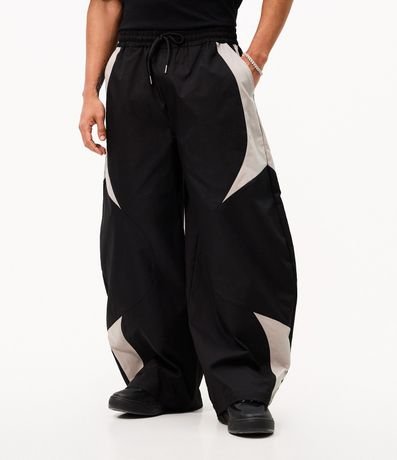 Pantalón Barrel Fashion con Recortes Contrastantes 2