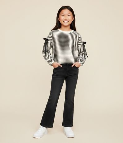 Pantalón Infantil Flare en Jeans con Cintura Tradicional – Talle 5 a 14 años
