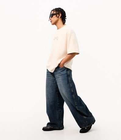 Remera Masculina Oversized Gamuza Cruz en la Espalda 2