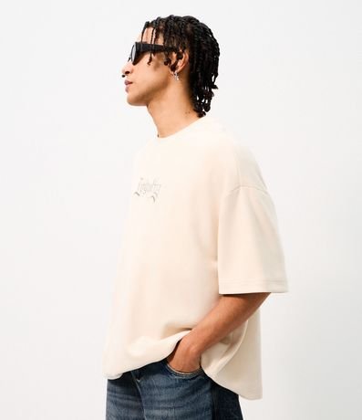 Remera Masculina Oversized Gamuza Cruz en la Espalda 4