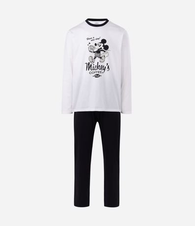 Pijama Largo Mickey Coffee Club en Algodón 4