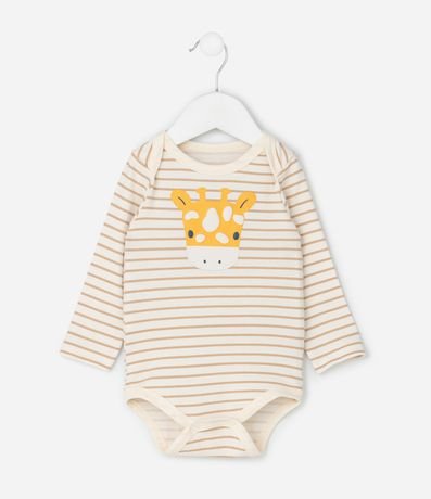 Body Infantil de Rayas con Estampa de Girafa – Talle 0 a 18 Meses 2