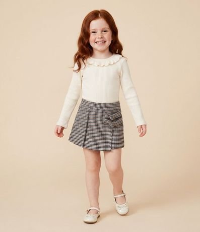 Blusa Infantil Acanalada con Volado en el Cuello – Talle 1 a 5/6 años 2