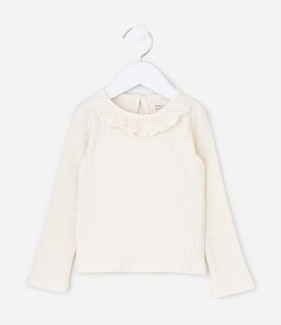 Blusa Infantil Acanalada con Volado en el Cuello – Talle 1 a 5/6 años 3