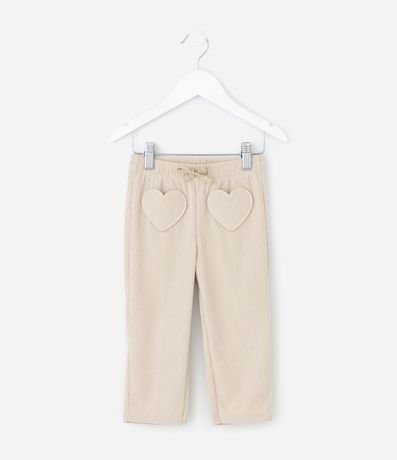 Pantalón Infantil en Terciopelo con Bolsillos de Corazón – Talle 1 a 6 años 2