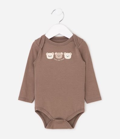 Body Infantil Manga Larga con Estampa de Ositos – Talle 0 a 18 Meses 2