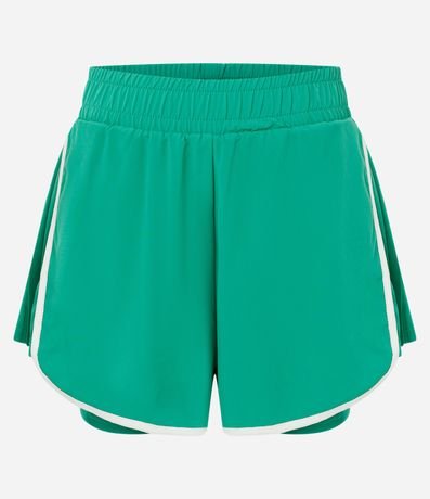 Bermuda Runner Deportiva con Short Interno y Laterales Plissadas 5