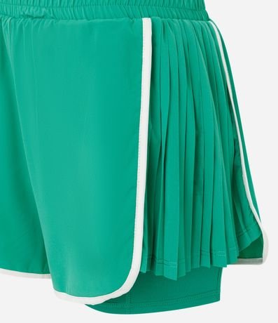 Bermuda Runner Deportiva con Short Interno y Laterales Plissadas 6