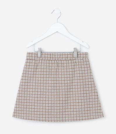 Short Pollera Infantil en Pied de Poule y Pliegues – Talle 5 a 14 a�os 2