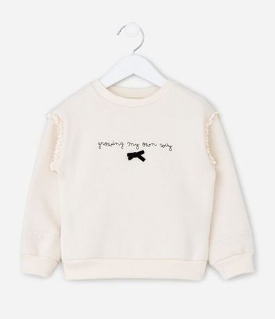 Conjunto Infantil Buzo con Encaje y Pantalón Wide en Algodón – Talle 1 a 6 años 3