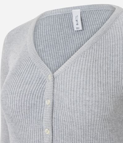 Cardigan en Punto con Punto Texturizado y Volados en el Ruedo 2