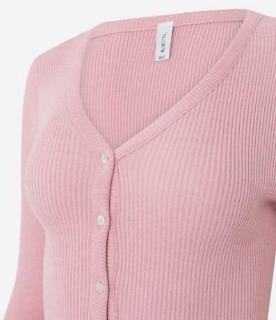 Cardigan en Punto con Punto Texturizado y Volados en el Ruedo 6