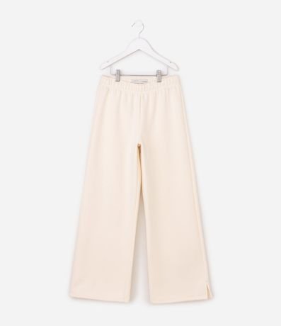 Pantalón Wide Leg Infantil en Algodón con Felpa - Talle 7 a 14 años 1