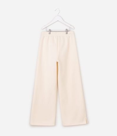 Pantalón Wide Leg Infantil en Algodón con Felpa - Talle 7 a 14 años 2