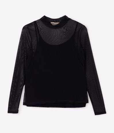 Blusa en Tule con Anágua y cuello Curve & Plus Size 4